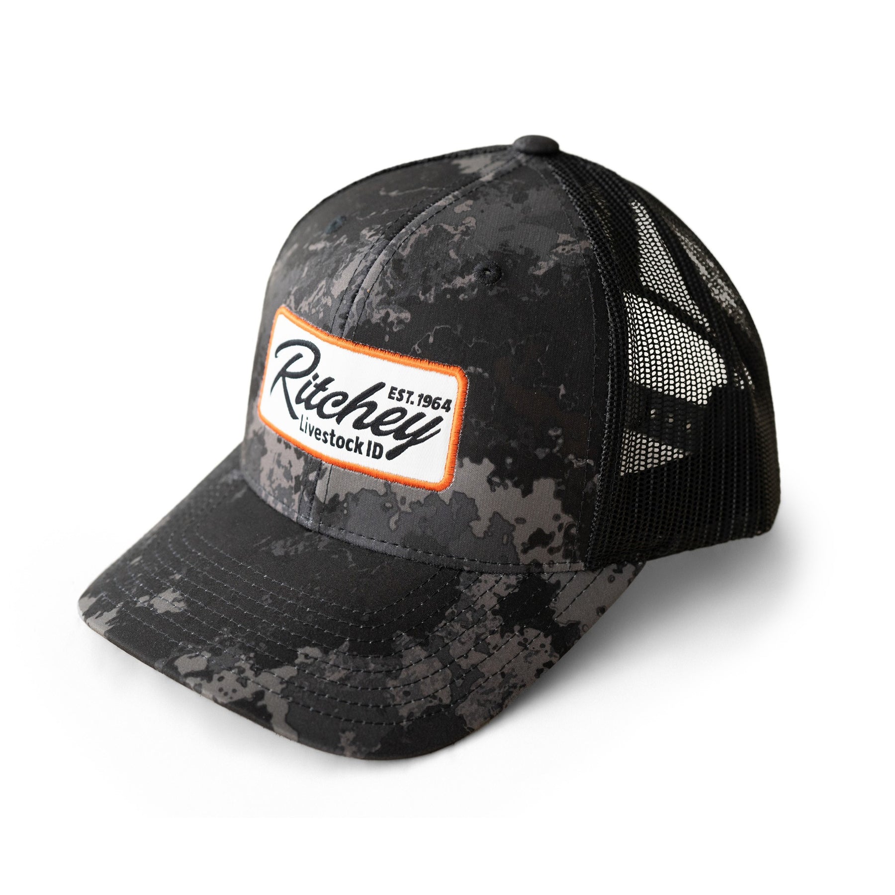 Camo Ritchey Livestock ID trucker hat