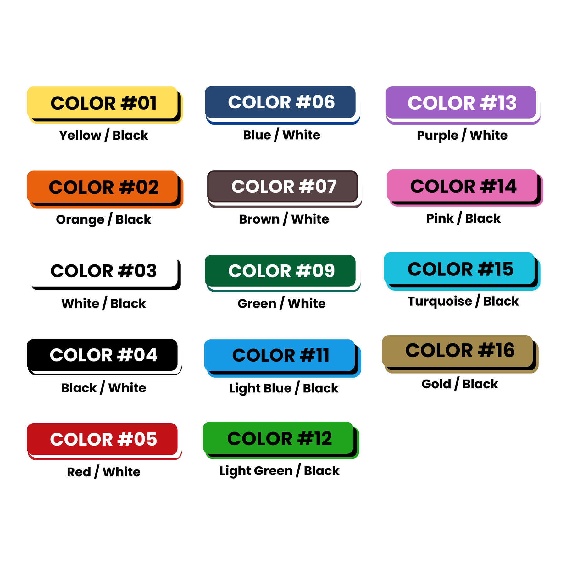 Universal Dual Colored Small Tags