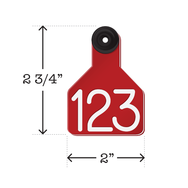 Custom Dual Colored Small Ear Tags Ritchey Tags