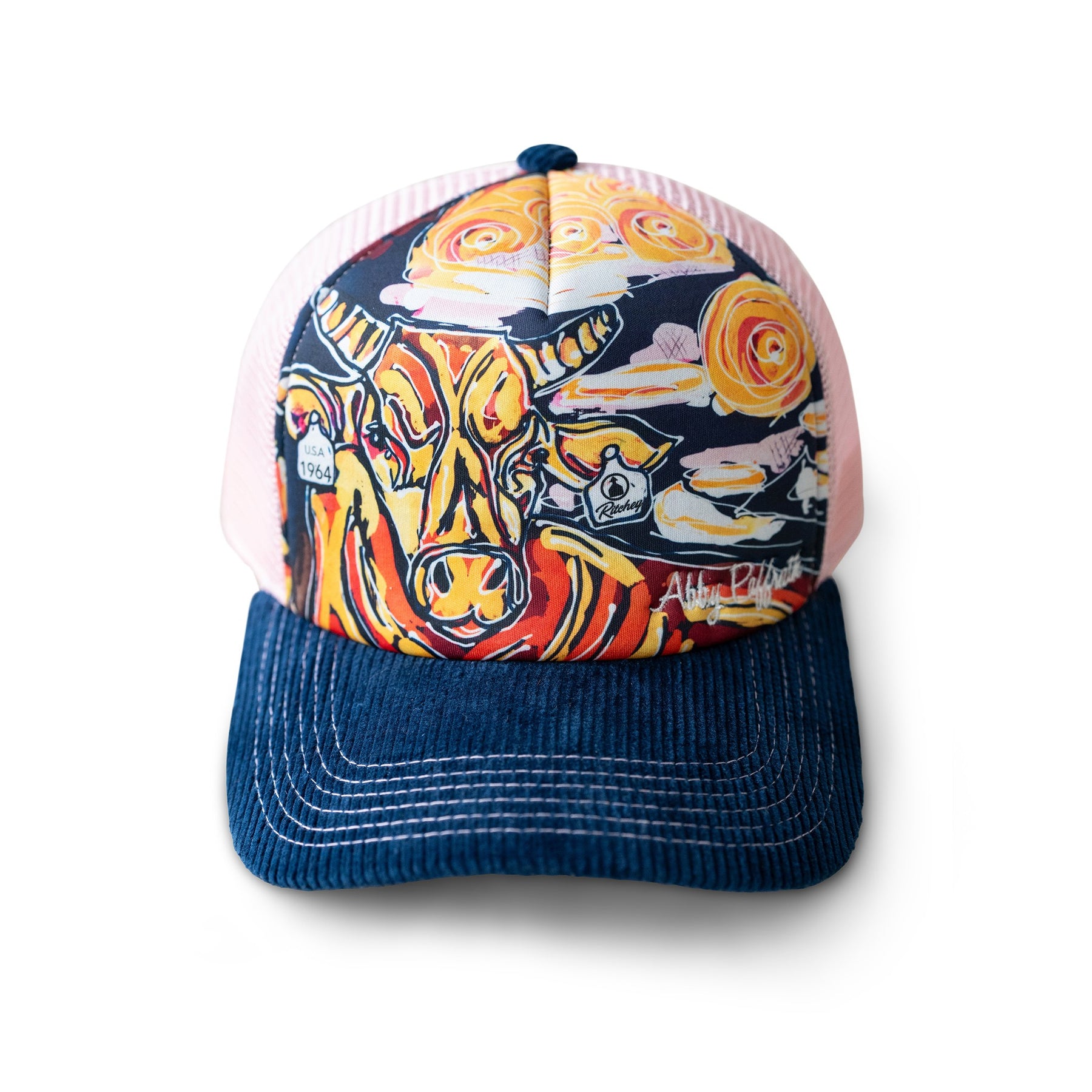 Bucking Bull Trucker hat designed by artist Abby Paffrath.