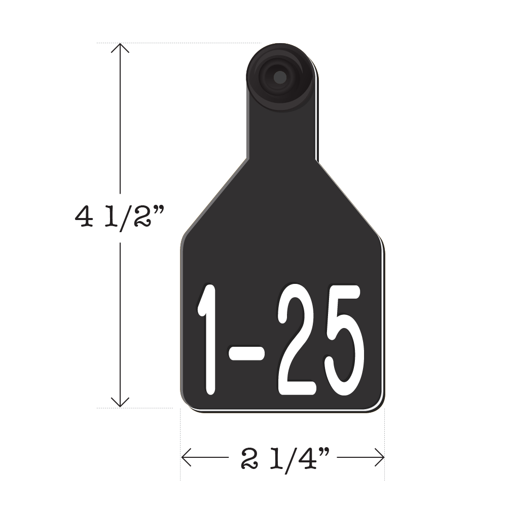 Never Fades™ Medium Pre-Numbered Calf Ear Tags
