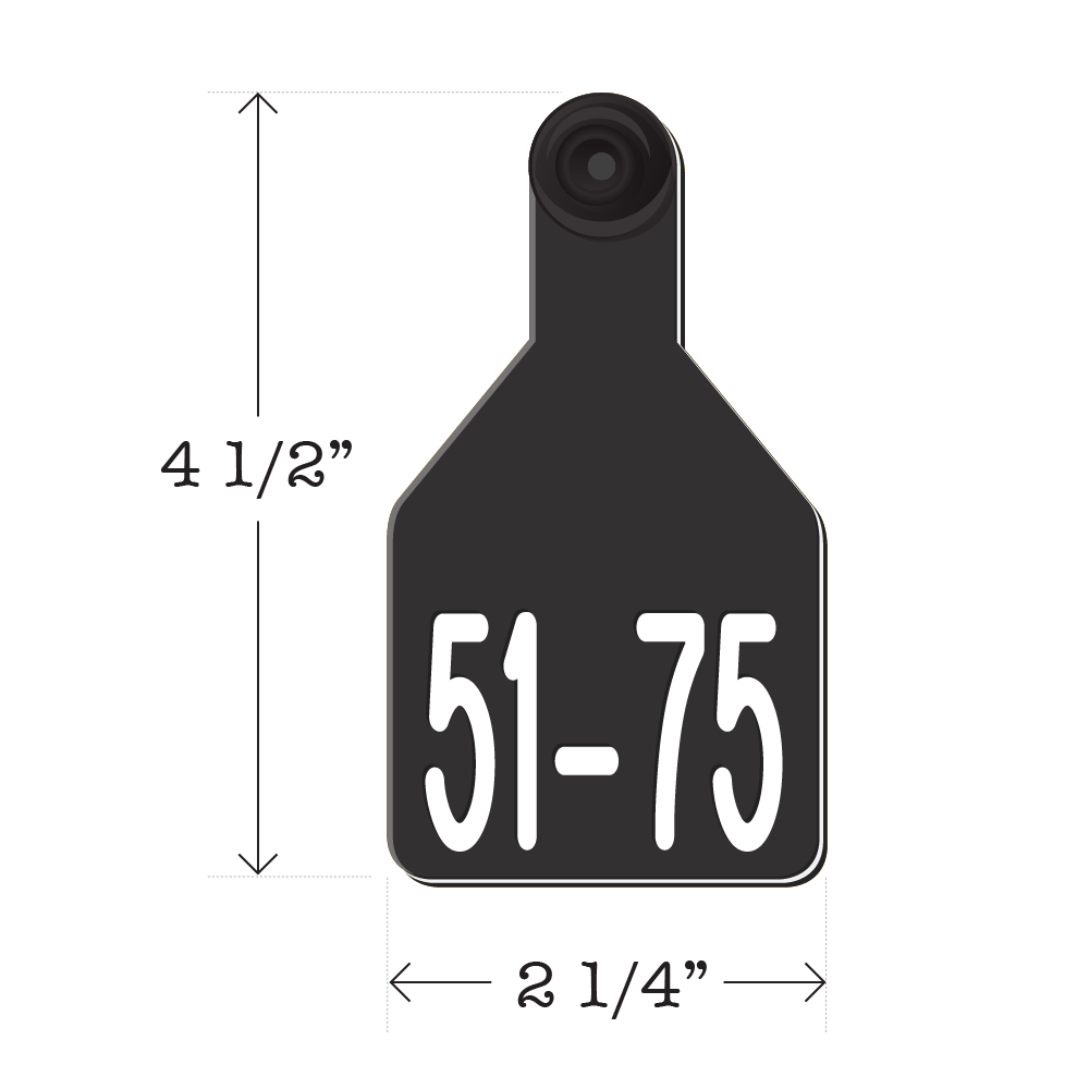 Never Fades™ Medium Pre-Numbered Calf Ear Tags