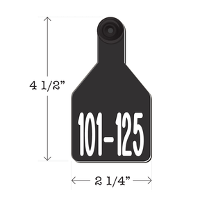 Never Fades™ Medium Pre-Numbered Calf Ear Tags