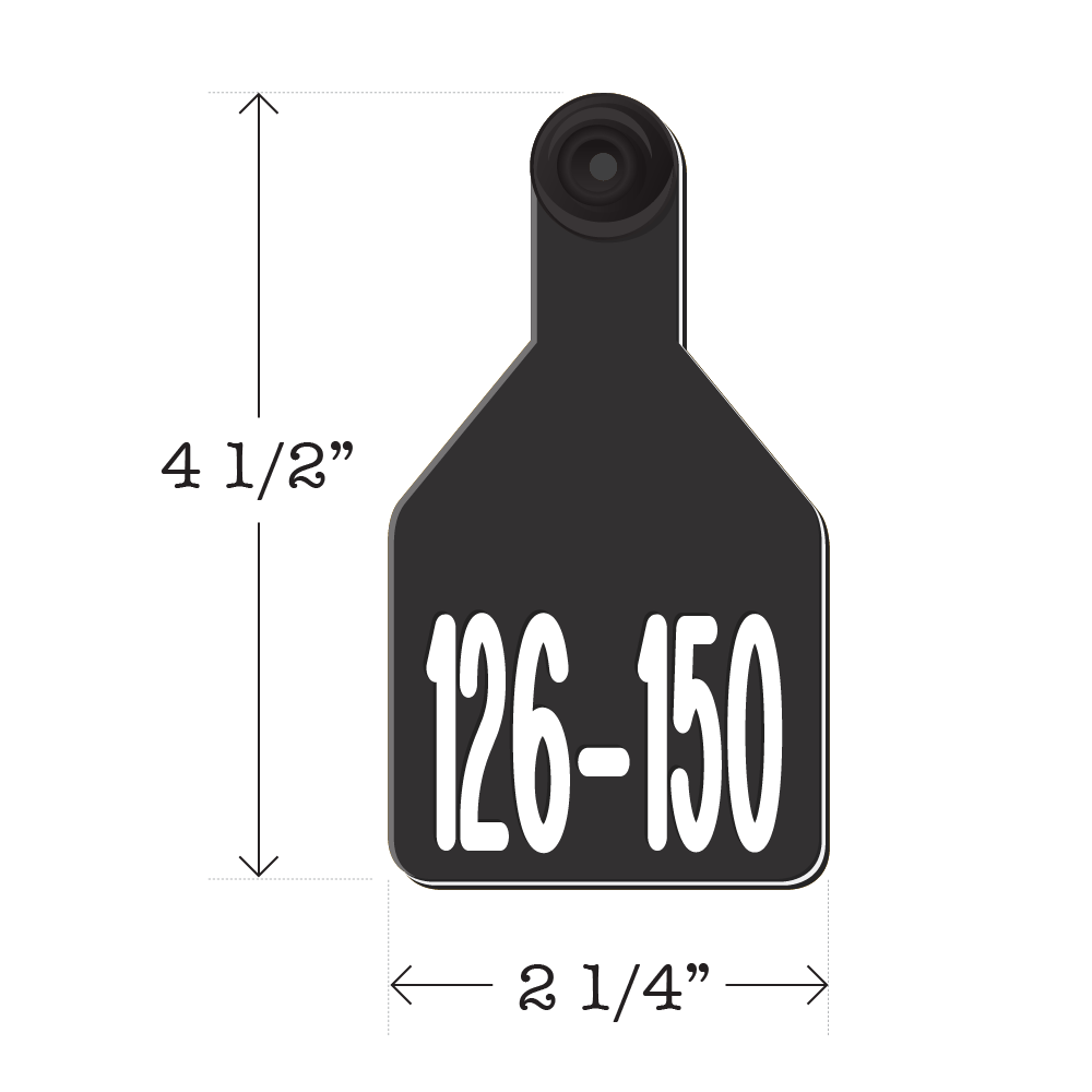 Never Fades™ Medium Pre-Numbered Calf Ear Tags