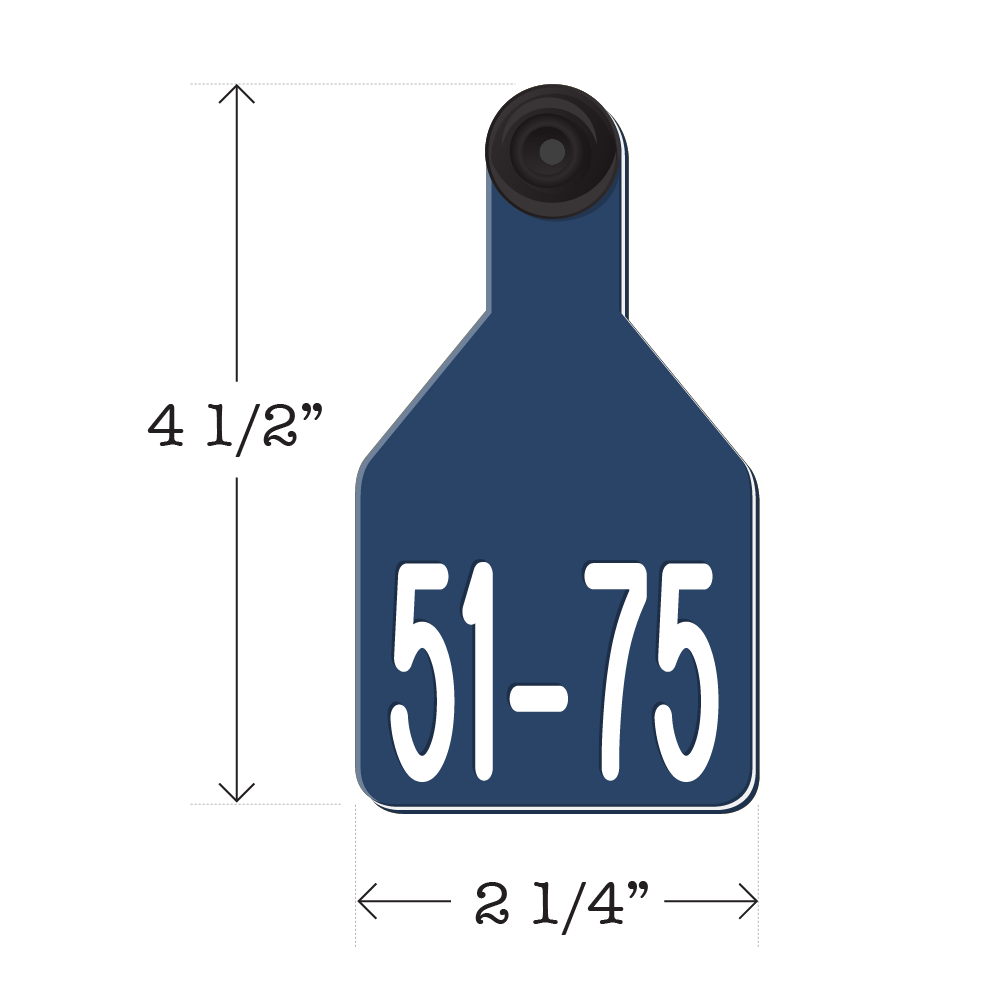 Never Fades™ Medium Pre-Numbered Calf Ear Tags