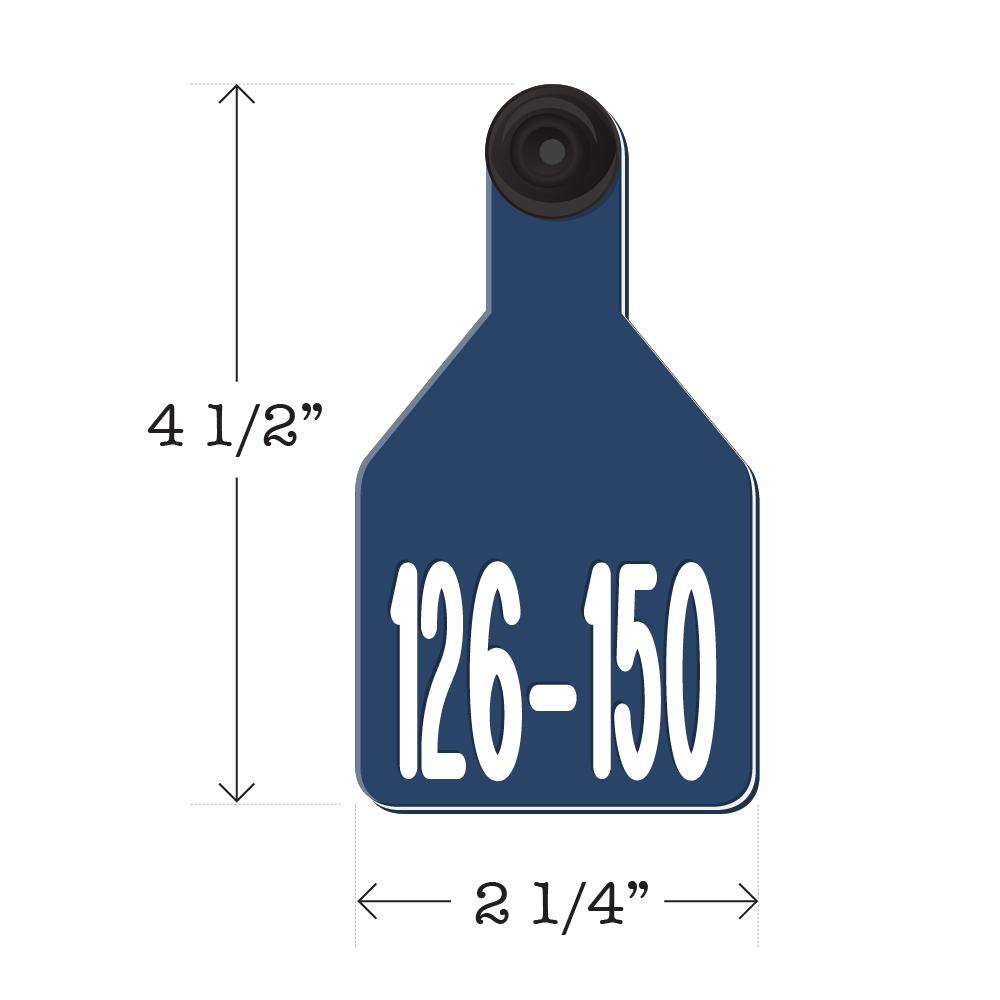 Never Fades™ Medium Pre-Numbered Calf Ear Tags