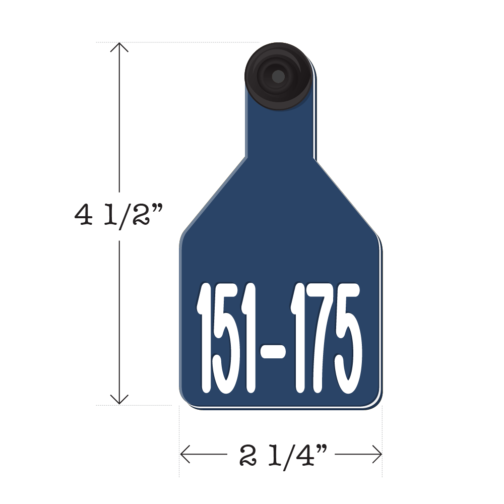Never Fades™ Medium Pre-Numbered Calf Ear Tags