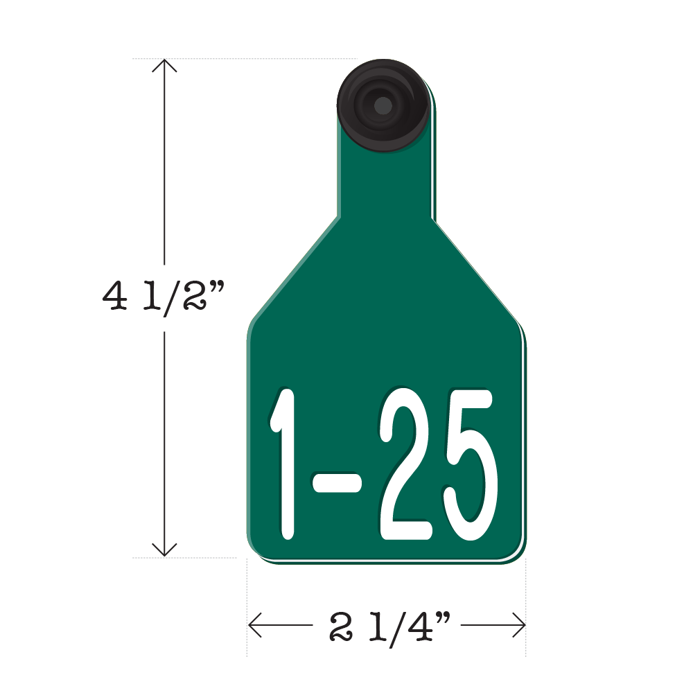 Never Fades™ Medium Pre-Numbered Calf Ear Tags