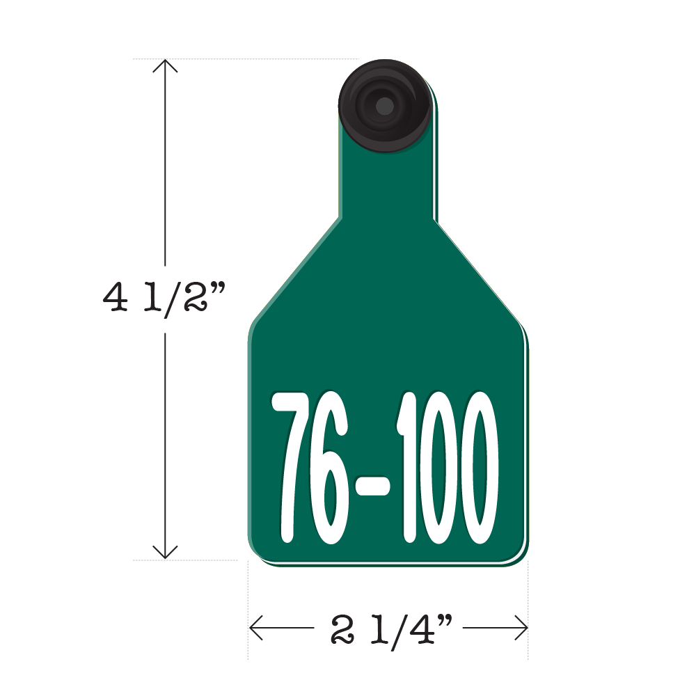 Never Fades™ Medium Pre-Numbered Calf Ear Tags