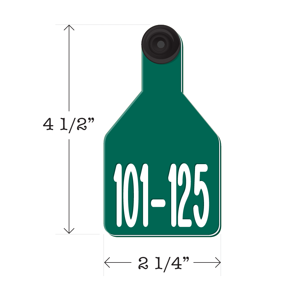 Never Fades™ Medium Pre-Numbered Calf Ear Tags
