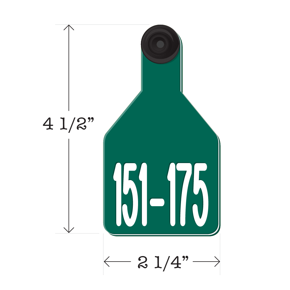 Never Fades™ Medium Pre-Numbered Calf Ear Tags