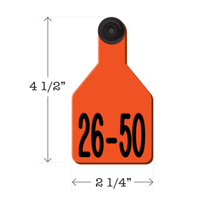 Never Fades™ Medium Pre-Numbered Calf Ear Tags