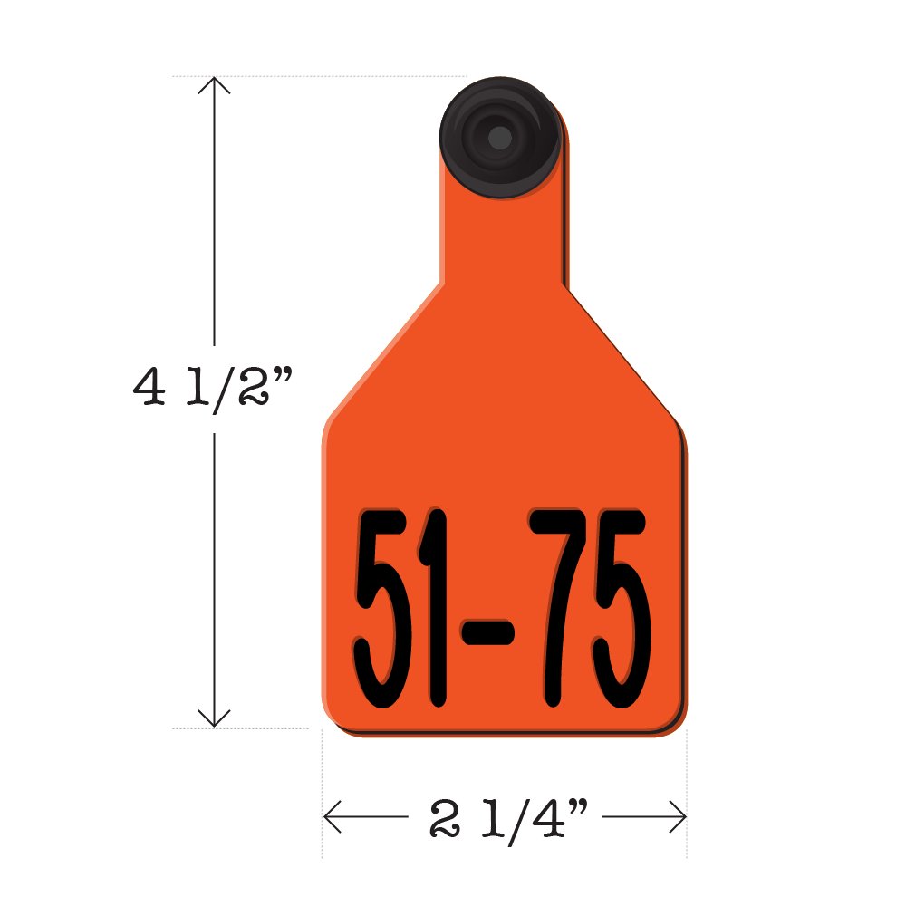 Never Fades™ Medium Pre-Numbered Calf Ear Tags