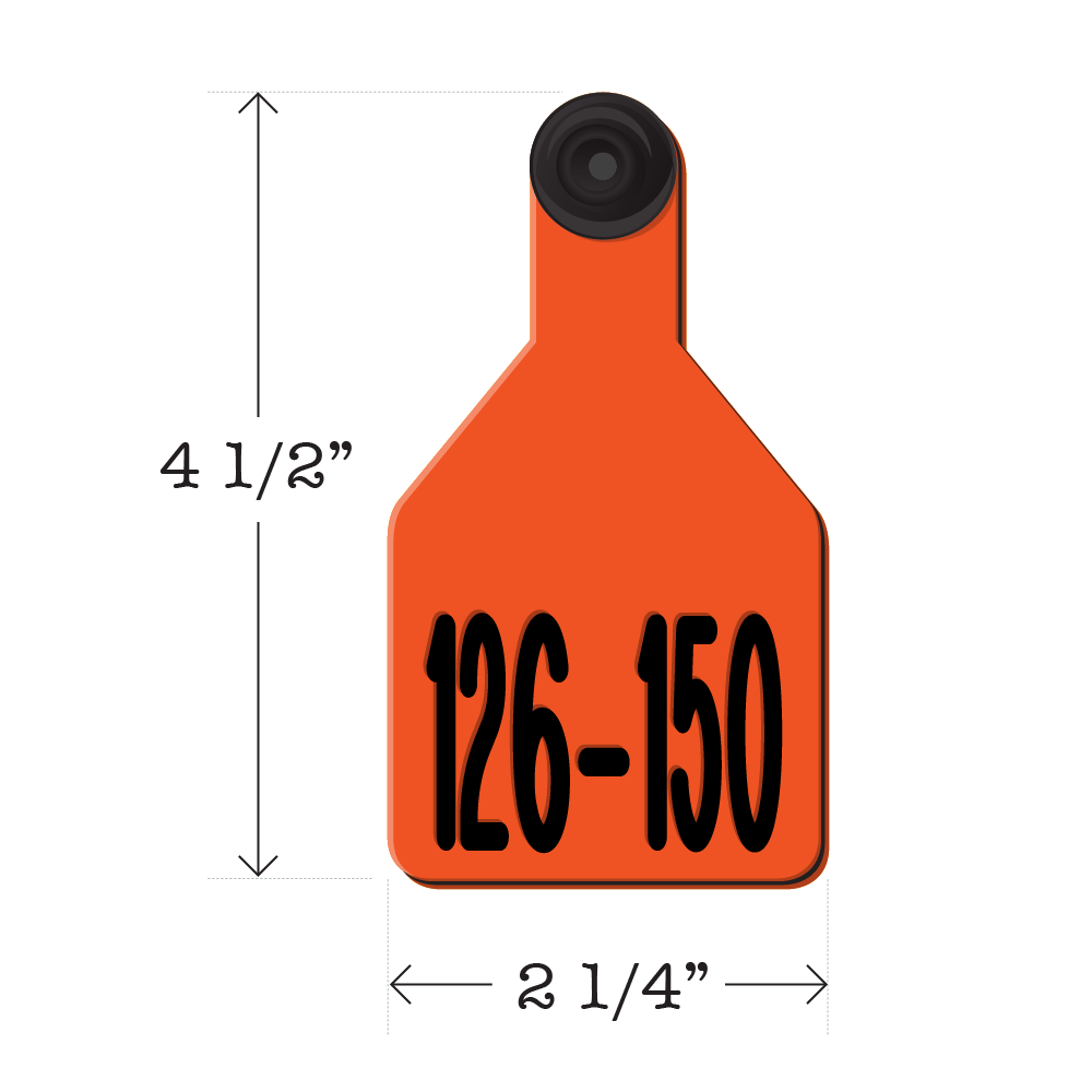 Never Fades™ Medium Pre-Numbered Calf Ear Tags