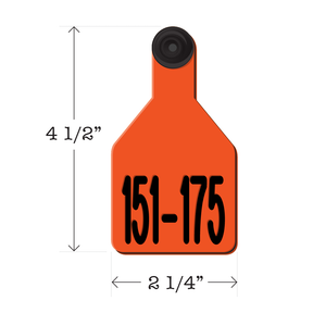 Never Fades™ Medium Pre-Numbered Calf Ear Tags