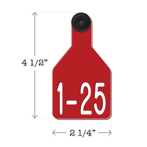 Never Fades™ Medium Pre-Numbered Calf Ear Tags