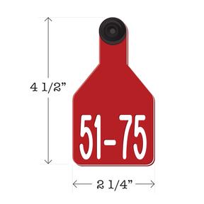 Never Fades™ Medium Pre-Numbered Calf Ear Tags