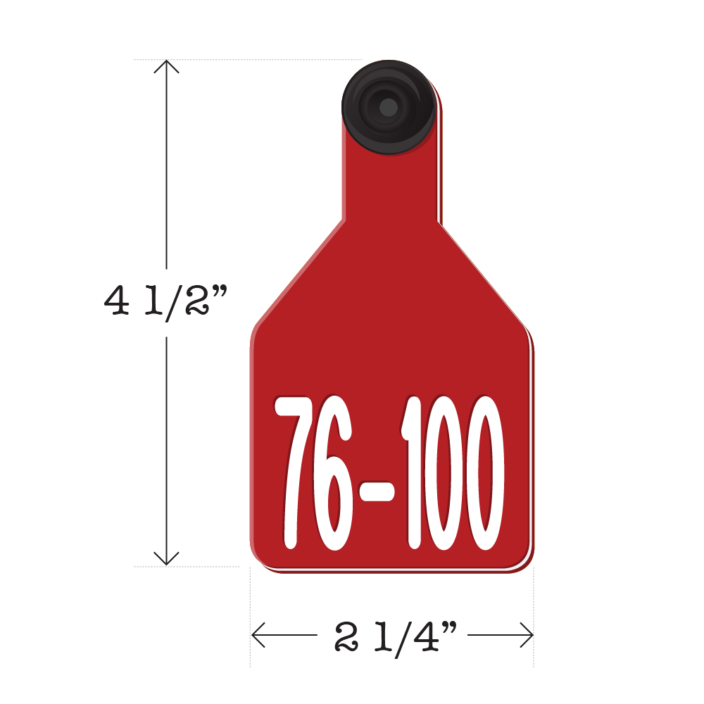 Never Fades™ Medium Pre-Numbered Calf Ear Tags
