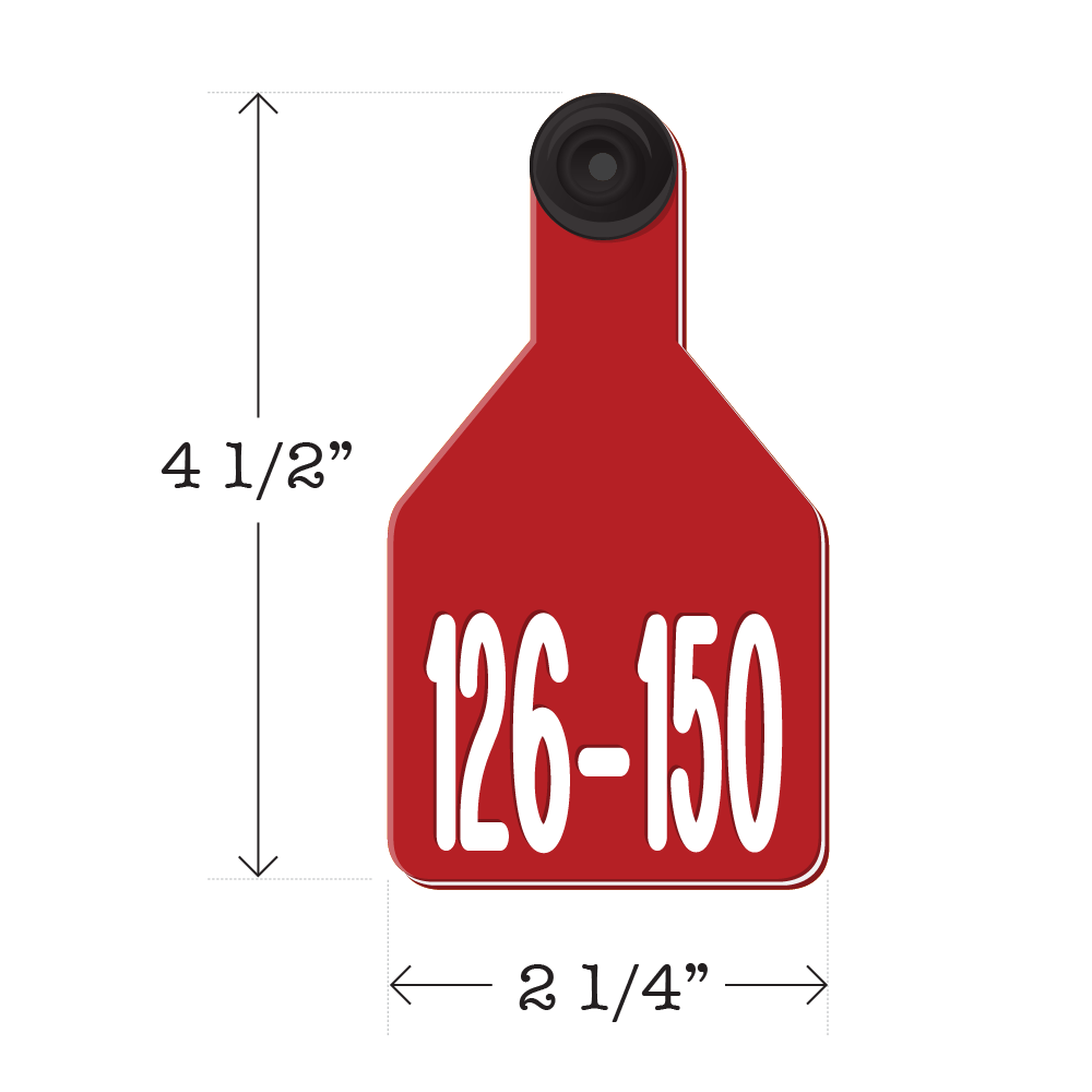 Never Fades™ Medium Pre-Numbered Calf Ear Tags