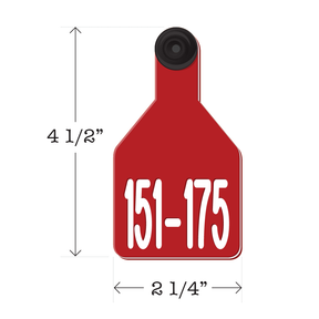 Never Fades™ Medium Pre-Numbered Calf Ear Tags