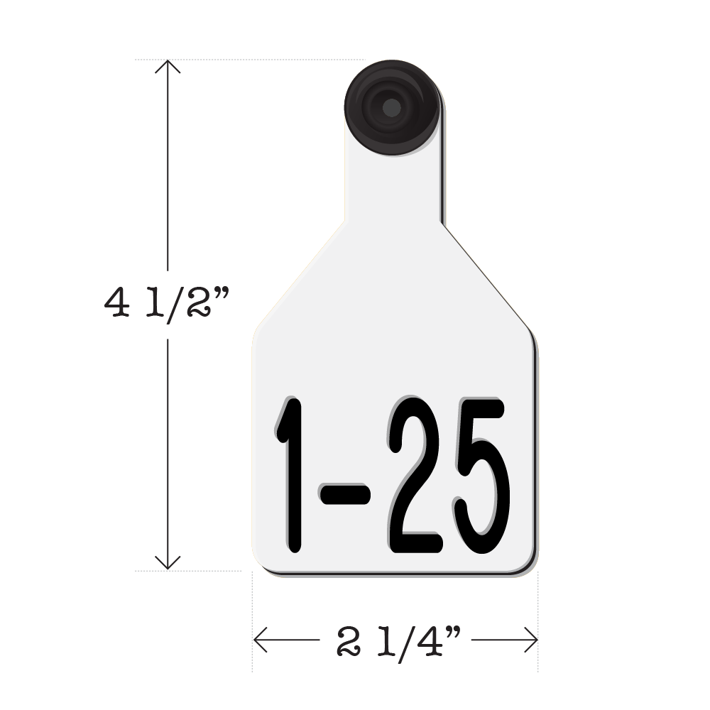 Never Fades™ Medium Pre-Numbered Calf Ear Tags