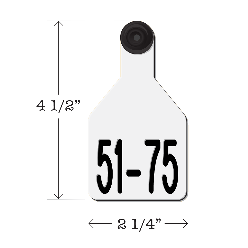 Never Fades™ Medium Pre-Numbered Calf Ear Tags