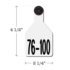 Never Fades™ Medium Pre-Numbered Calf Ear Tags