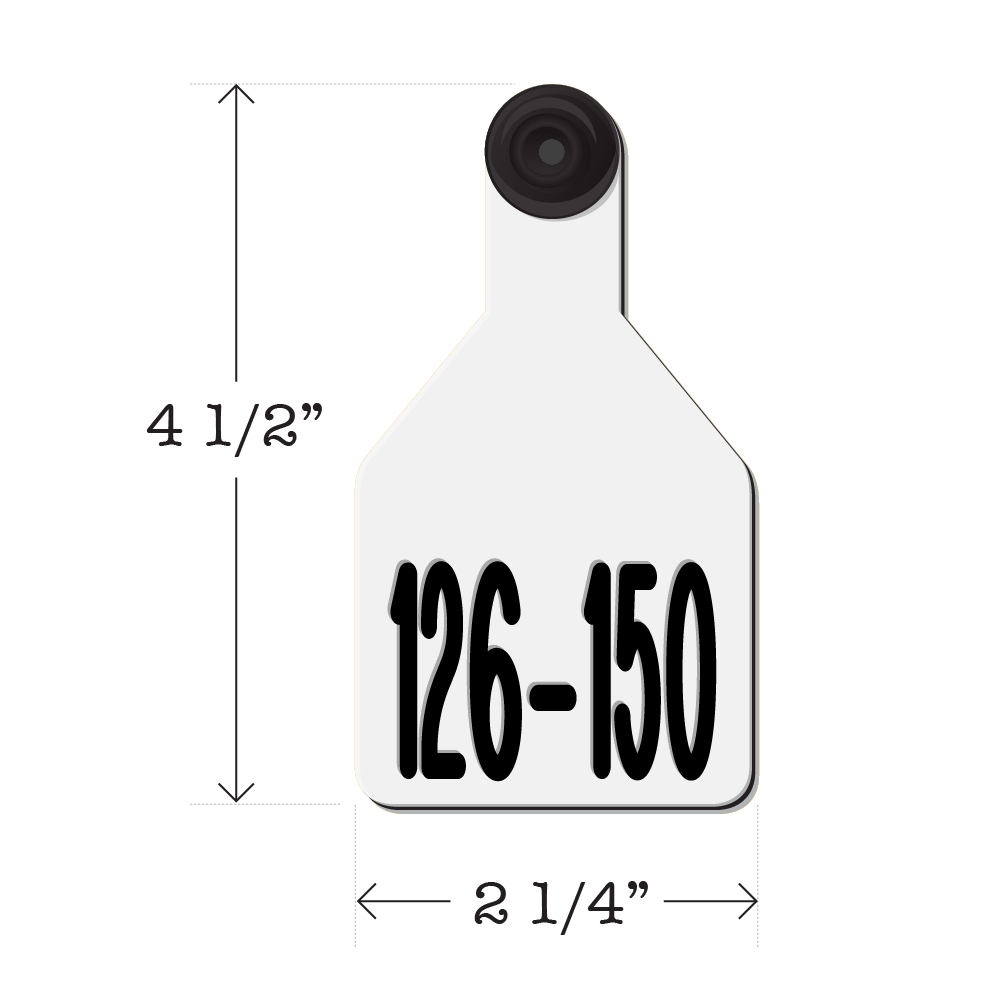 Never Fades™ Medium Pre-Numbered Calf Ear Tags