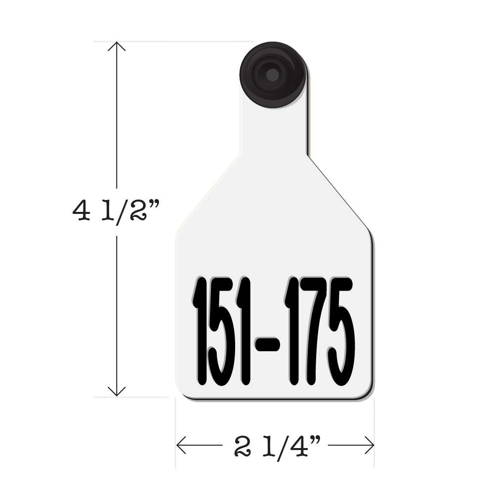 Never Fades™ Medium Pre-Numbered Calf Ear Tags