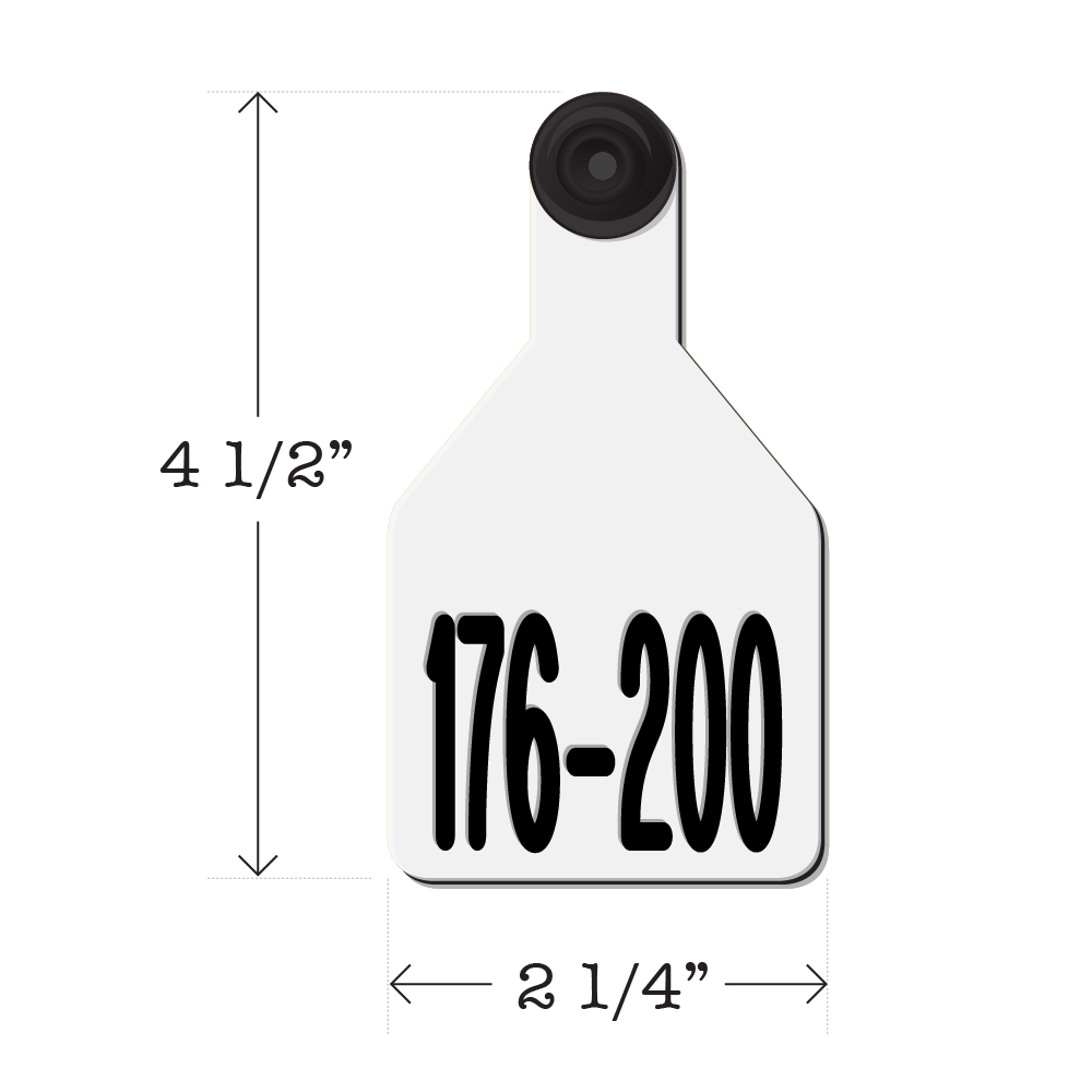 Never Fades™ Medium Pre-Numbered Calf Ear Tags