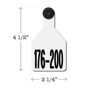 Never Fades™ Medium Pre-Numbered Calf Ear Tags