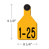 Never Fades™ Medium Pre-Numbered Calf Ear Tags