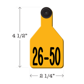 Never Fades™ Medium Pre-Numbered Calf Ear Tags