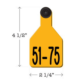 Never Fades™ Medium Pre-Numbered Calf Ear Tags