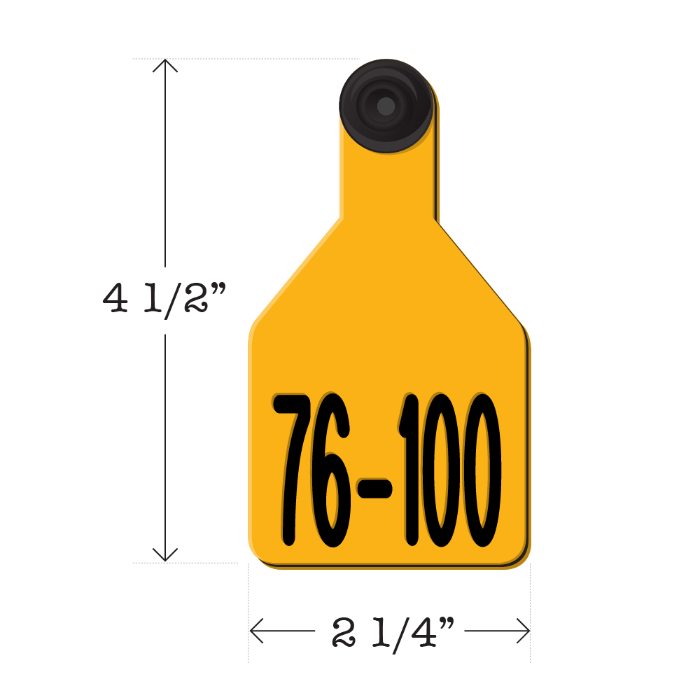 Never Fades™ Medium Pre-Numbered Calf Ear Tags
