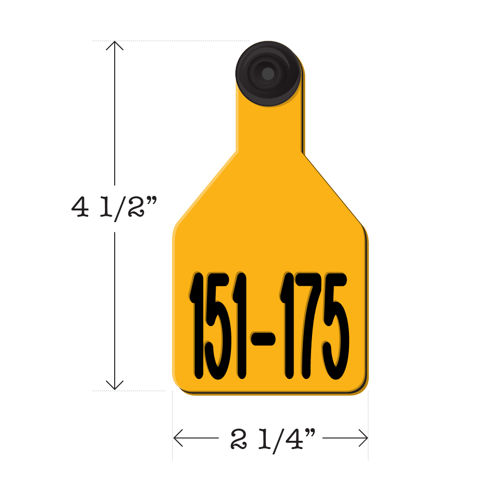 Never Fades™ Medium Pre-Numbered Calf Ear Tags