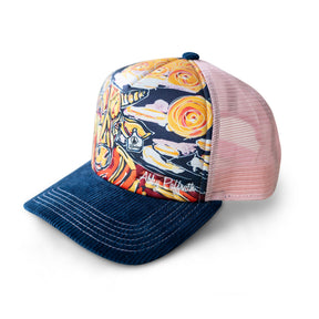 Bucking Bull Trucker hat designed by artist Abby Paffrath.